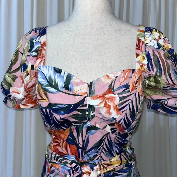 Ela Colombia Tropical Print Cotton Romper